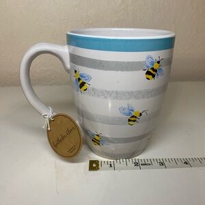Heatherlee Chan Bee Coffee Mug Cute blue black yellow nature pretty elegant